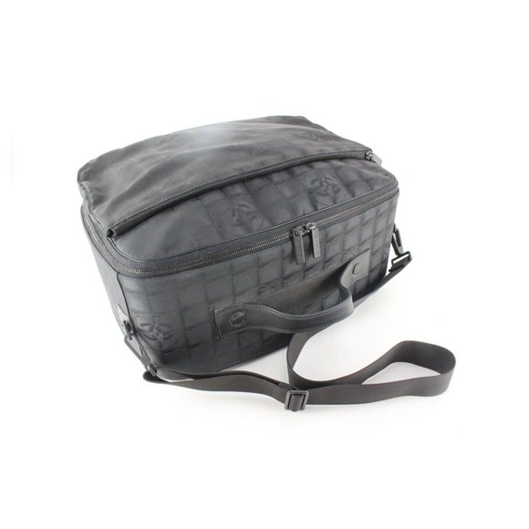 Chanel Black New Line Suitcase Messenger Carry-On 8CAS0419 - Picture 7 of 12